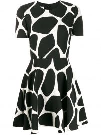 giraffe print flared mini dress at Farfetch